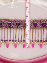 Aavsati- The Night Sky- Stones and Glass Beads Embroidered Choker Necklace 