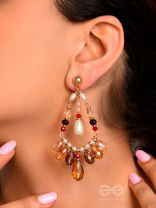 The Jazzy Jive- Golden Embellished Earrings