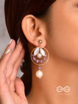 The Orchid Garden- Golden Pearl Earrings