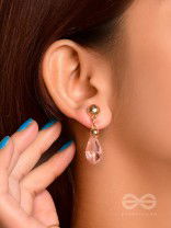 The Coral Dew- Golden Beads Earrings
