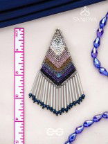 Akshaja- The Shimmering Diamond- Sequins and Glass Beads Embroidered Earrings