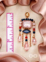 The Rose Petals- Golden Embellished Earrings