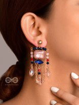 The Rose Petals- Golden Embellished Earrings