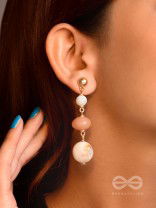 Shell n Core- Golden Embellished Earrings