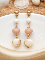 Shell n Core- Golden Embellished Earrings