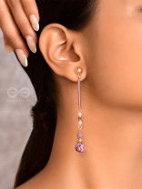 The Orchid Lane- Golden Embellished Earrings