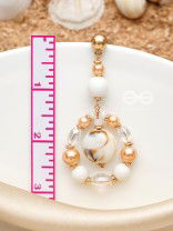 Sand n Shells- Golden Embellished Earrings