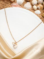 The Beach Romance- Golden Embellished Necklace With Anti-Tarnish Coating