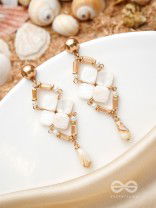 The Arctic Charm- Golden Embellished Earrings