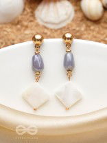 The Shimmering Snowflake- Golden Embellished Earrings