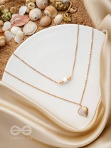 The Shellfish Wish- Golden Layered Necklace With Anti-Tarnish Coating