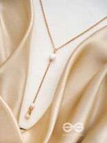 The Pearl Shower- Golden Embellished Necklace With Anti-Tarnish Coating 