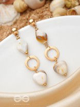 The 'Shell'abration- Golden Embellished Earrings