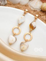 The 'Shell'abration- Golden Embellished Earrings