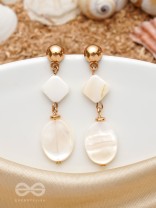 The Moon Illusion- Golden Embellished Earrings
