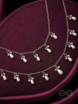 The Star-Studded Sky- Oxidised Pearls Layered Necklace