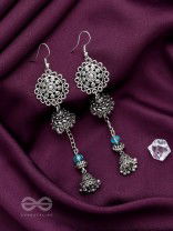 Ring a Bell- Oxidised Jhumka Earrings