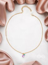 The Fig Delight- Golden Embellished Necklace With Anti-Tarnish Coating