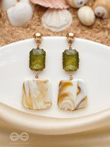 The Sandy Feet- Golden Embellished Earrings