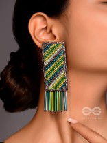 Pravish - The Colorful Rains - Cutdana Hand Embroidered Earrings