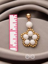 The Winter Bloom- Golden Embellished Earrings