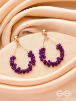 The Violet Vibes- Golden Beads Earrings