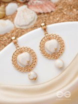 Shining Sun n Sand- Golden Shell Earrings