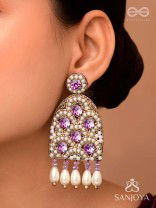 Urvya- The Beautiful Lakes- Pearls & Stones Embroidered Earrings