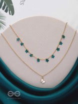 The Mystic Flutters - Golden Layered Necklace With Anti-Tarnish Coating