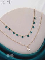 The Mystic Flutters - Golden Layered Necklace With Anti-Tarnish Coating