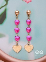 The Cupid's Arrow- Golden Embellished Earrings