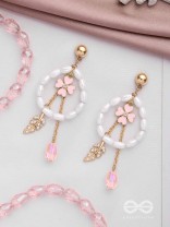 The Blooming Trail- Golden Pearl Earrings