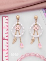 The Blooming Trail- Golden Pearl Earrings