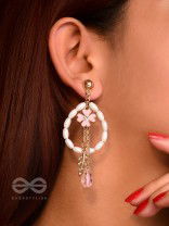 The Blooming Trail- Golden Pearl Earrings