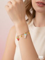 The Fruit Loop- Golden Enamelled Bracelet