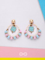 The Spring Garden - Golden Embellished Earrings