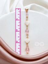 The Glossy Rosevine- Golden Embellished Earrings