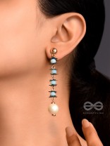The Lily of the Nile- Golden Pearl Earrings