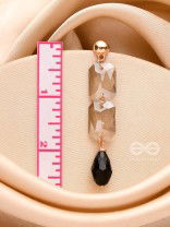 The Black Magic Mystic- Golden Embellished Earrings