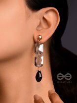 The Black Magic Mystic- Golden Embellished Earrings