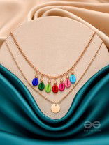The Rainbow Belle- Golden Layered Necklace With Anti-Tarnish Coating 