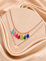 The Rainbow Belle- Golden Layered Necklace With Anti-Tarnish Coating 
