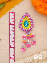 Samvarta - The Rain Cloud - Stone, Beads And Sequins Hand Embroidered Earrings