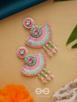 Yaamira- The Marvellous Moon- Stones & Sequins Embroidered Earrings