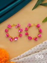 Srijas- The Flower-Garland- Sequins & Glass Beads Embroidered Earrings