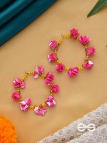 Srijas- The Flower-Garland- Sequins & Glass Beads Embroidered Earrings