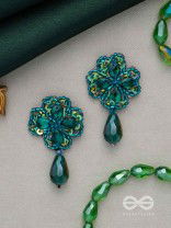 Shrona- The Luminescent Galaxy- Stones & Sequins Embroidered Earrings