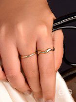 The Sunlit Trails- Golden Set of Two Rings