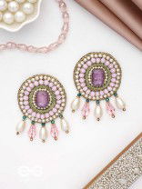 Uditi- The Rising Sun- Pearls & Stones Embroidered Earrings