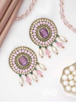 Uditi- The Rising Sun- Pearls & Stones Embroidered Earrings